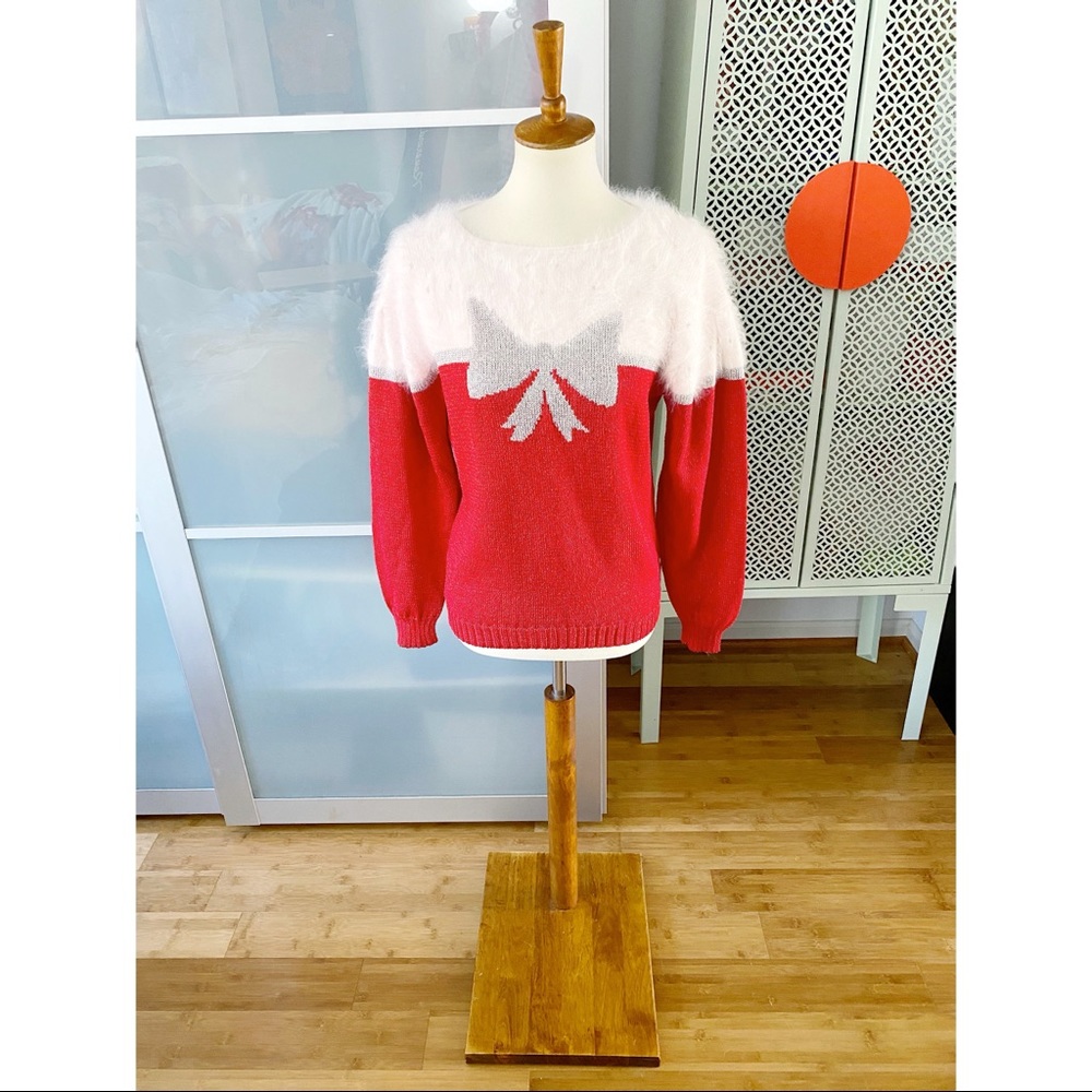 Vintage Ceau Mar Minneapolis Christmas Bow Sweater